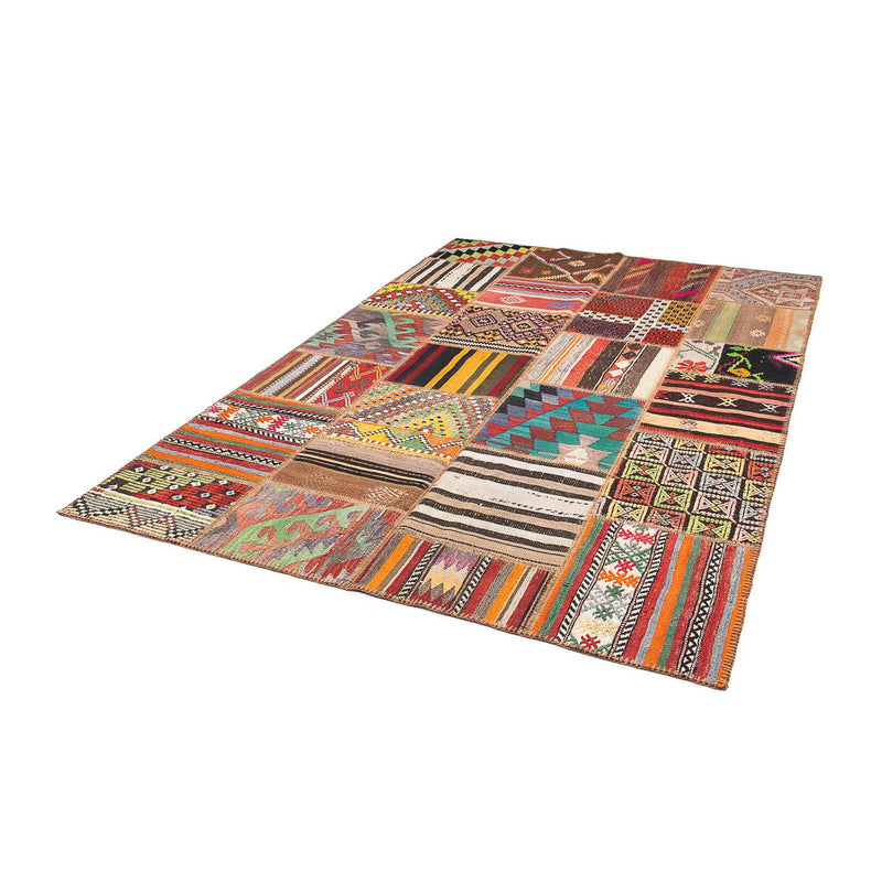 Tapete de trabalho em patchwork 239x169cm - Tapete de lã