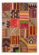 Tapete de trabalho em patchwork 236x169cm - Tapete de lã