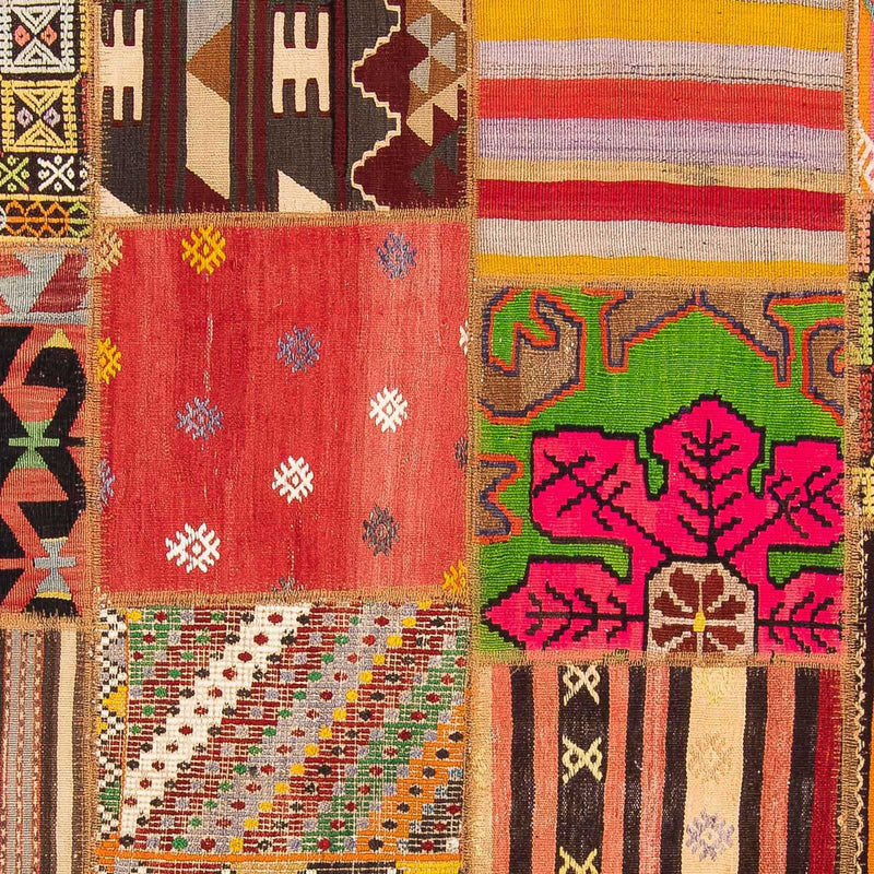 Tapete de trabalho em patchwork 236x169cm - Tapete de lã