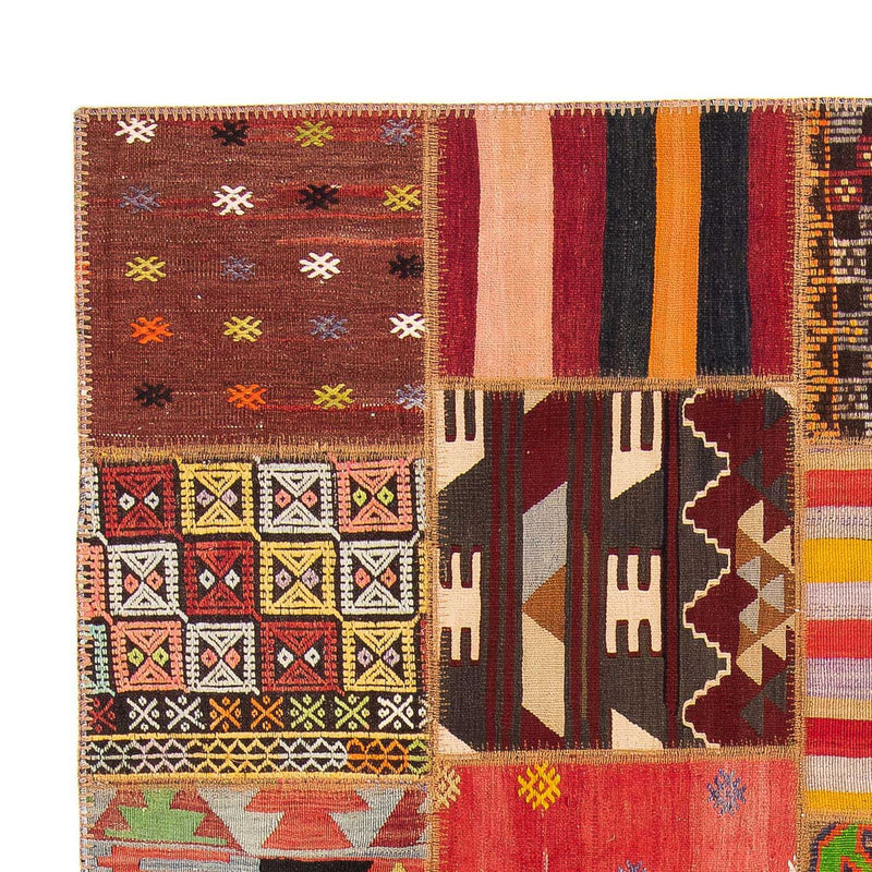 Tapete de trabalho em patchwork 236x169cm - Tapete de lã