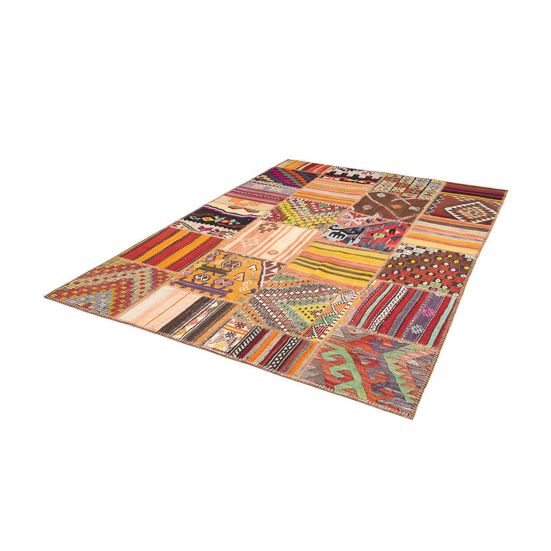Tapete de trabalho em patchwork 236x169cm - Tapete de lã