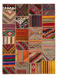 Tapete de trabalho em patchwork 238x168cm - Tapete de lã – product image