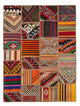 Tapete de trabalho em patchwork 238x168cm - Tapete de lã