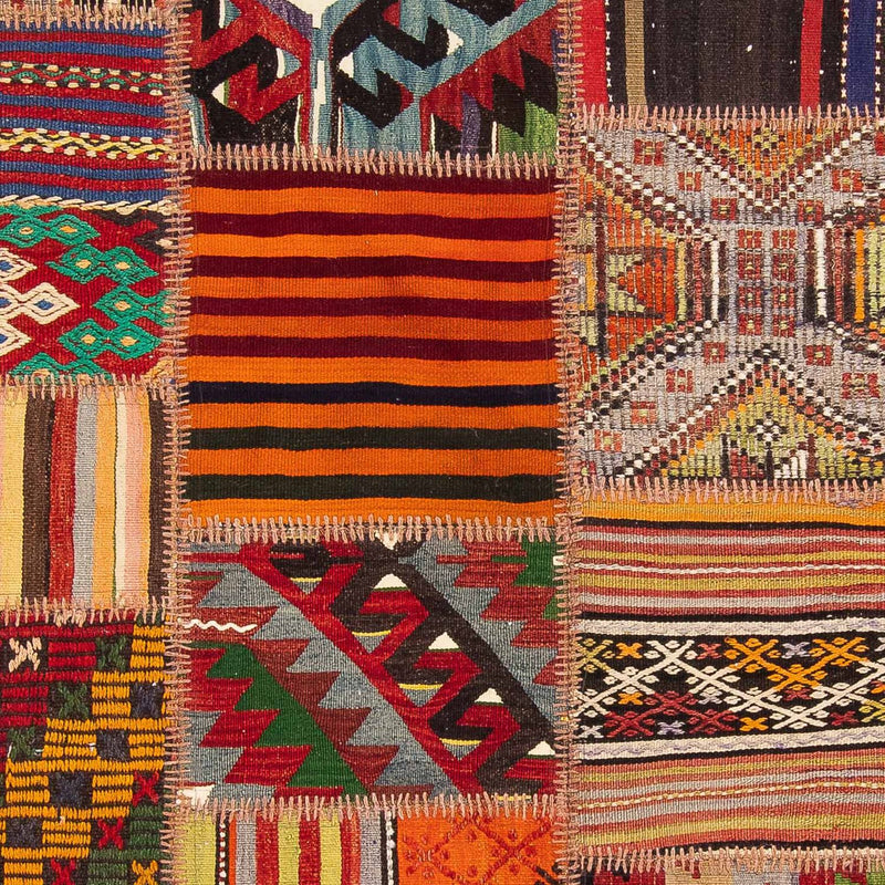 Tapete de trabalho em patchwork 238x168cm - Tapete de lã