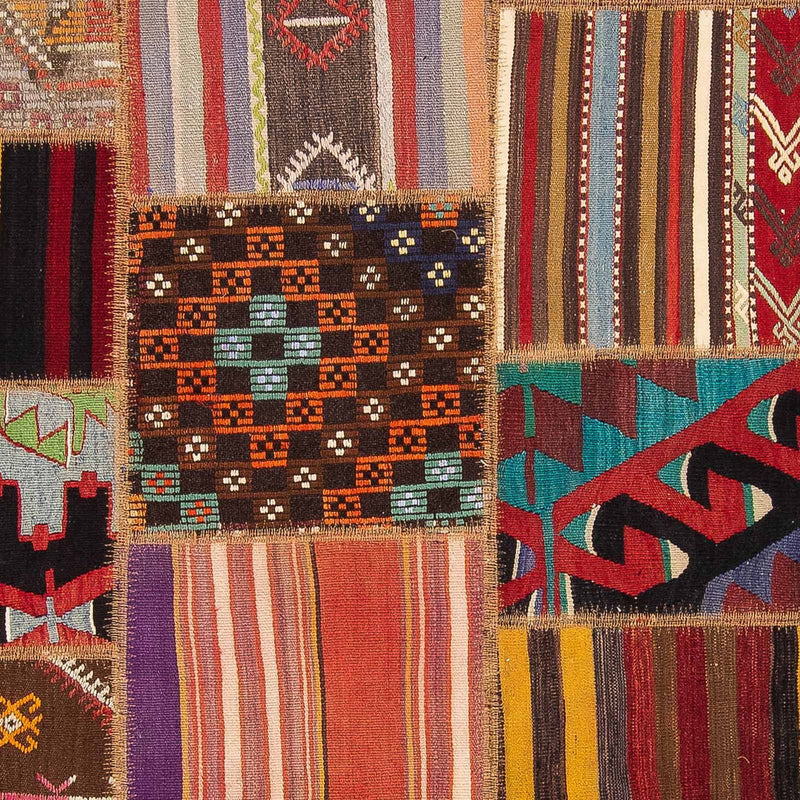 Tapete de trabalho em patchwork 239x168cm - Tapete de lã