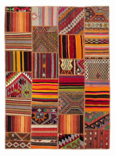 Tapete de trabalho em patchwork 170x237cm - Tapete de lã