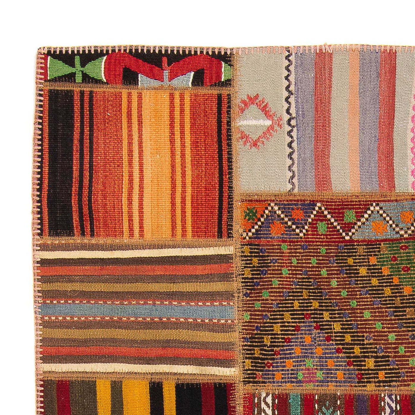 Tapete de trabalho em patchwork 237x170cm - Tapete de lã