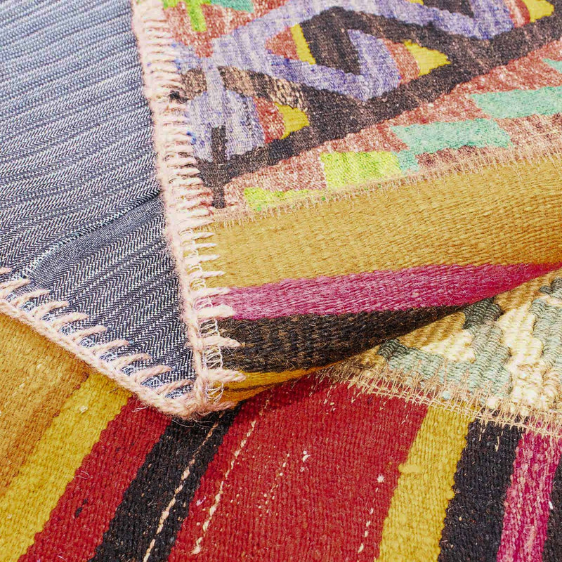 Tapete de trabalho em patchwork 237x170cm - Tapete de lã