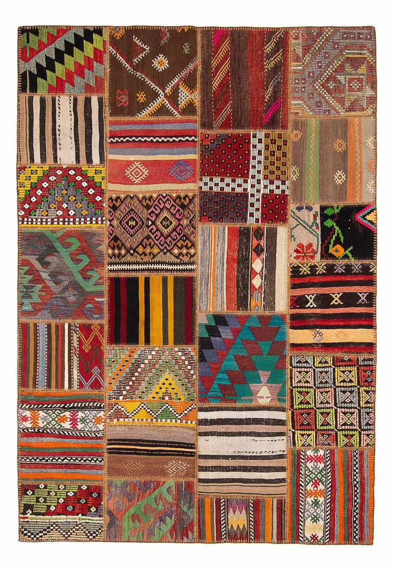Tapete de trabalho em patchwork 170x240cm - Tapete de lã