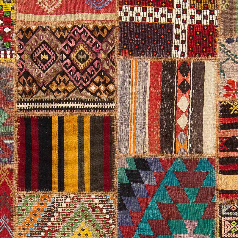 Tapete de trabalho em patchwork 170x240cm - Tapete de lã
