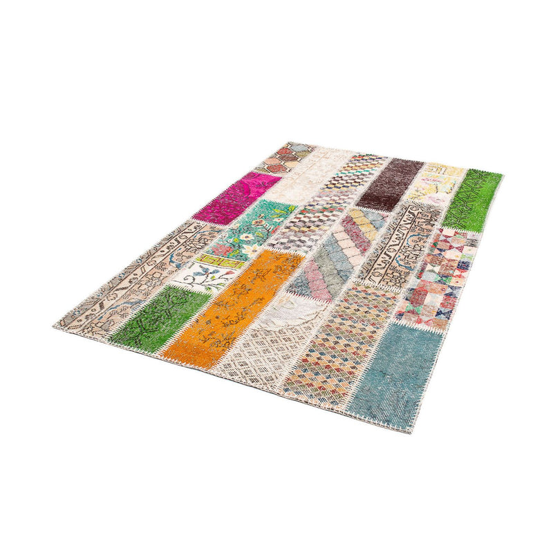 Tapete de trabalho em patchwork 184x120cm - Tapete de lã