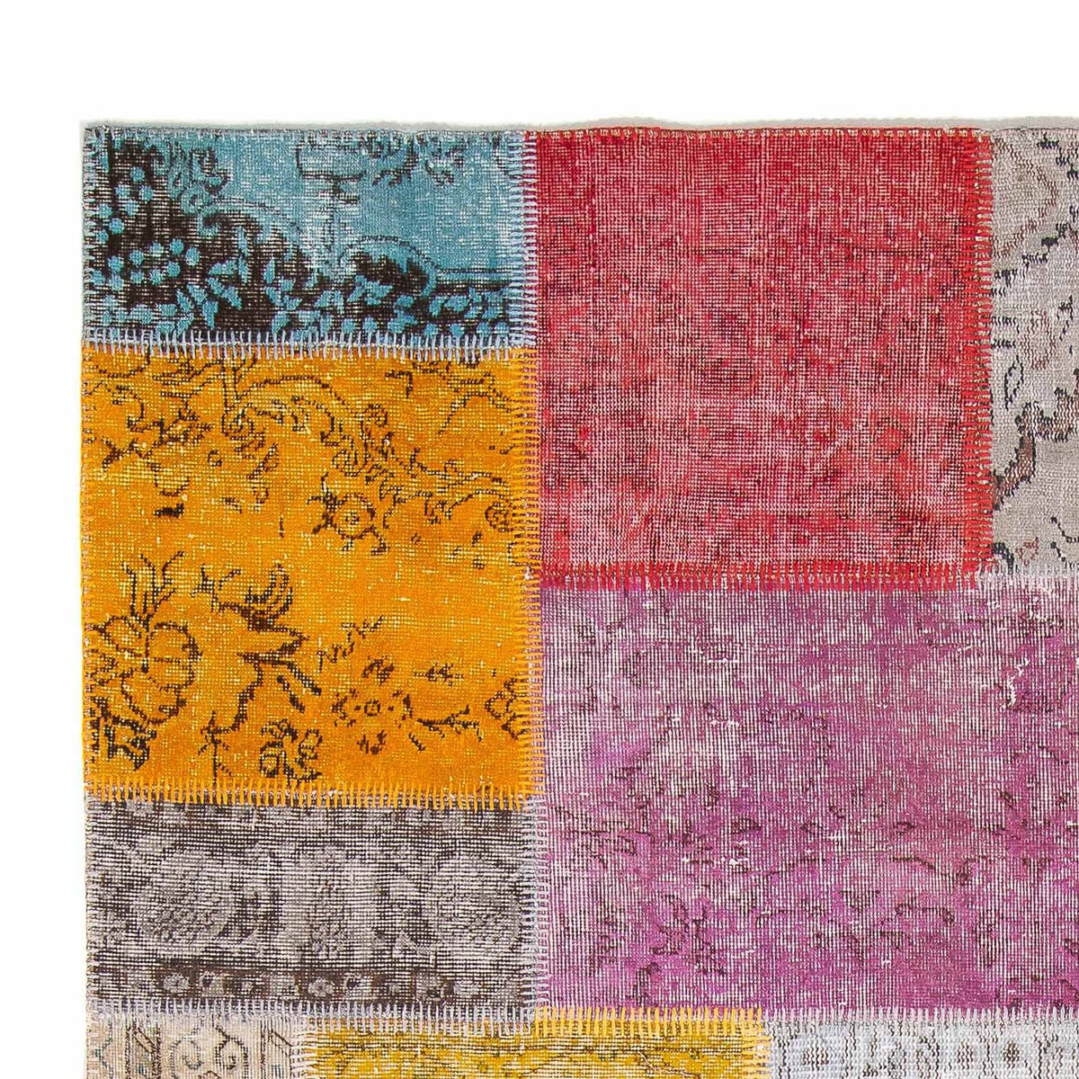 Tapete de trabalho em patchwork 250x300cm - Tapete de lã