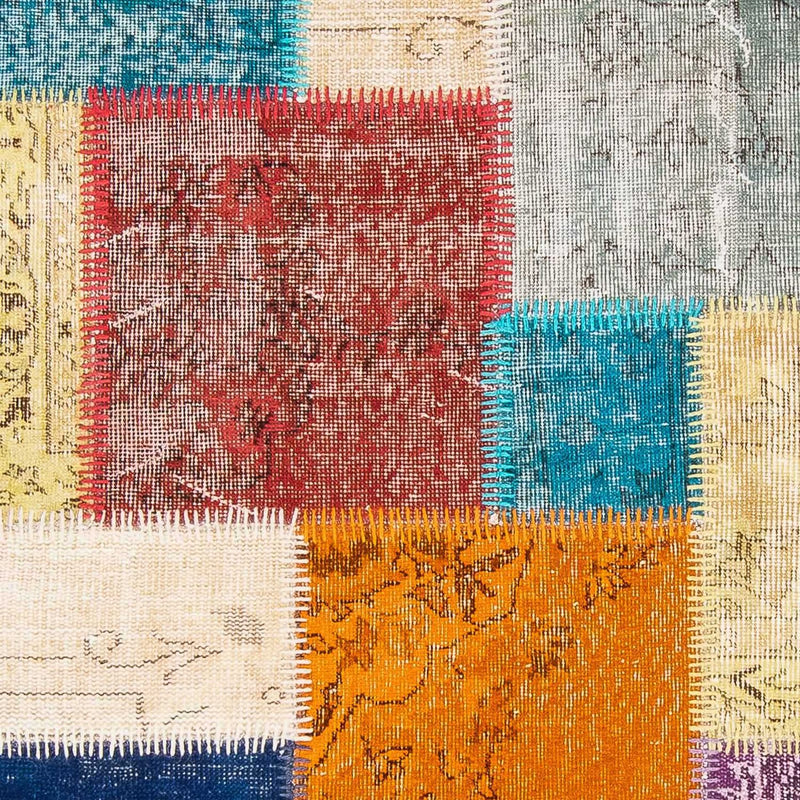 Tapete de trabalho em patchwork 123x185cm - Tapete de lã