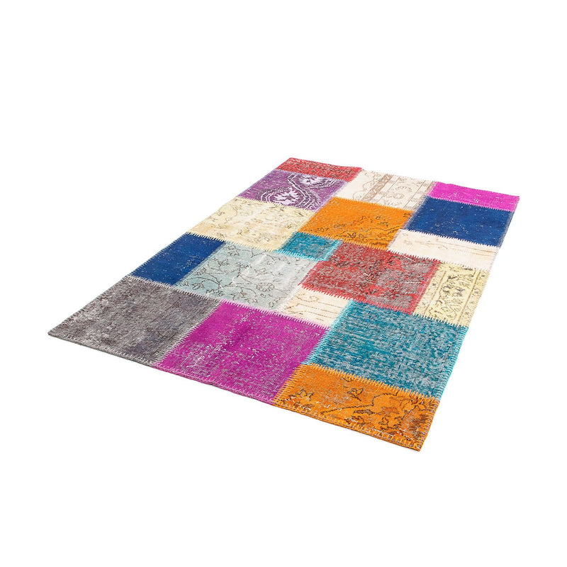 Tapete de trabalho em patchwork 123x185cm - Tapete de lã