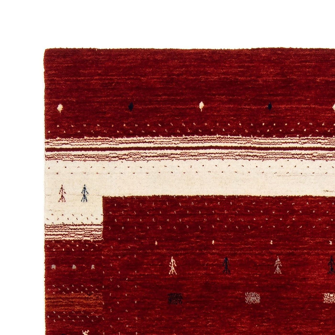 Tapete Gabbeh - Loribaft Persa - 204 x 140 cm - vermelho