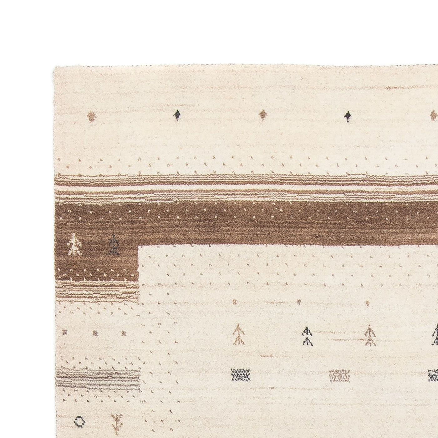 Tapete Gabbeh - Loribaft Persa - 201 x 144 cm - bege