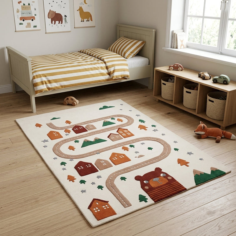 Urso Rua de Brincar Tapete Infantil