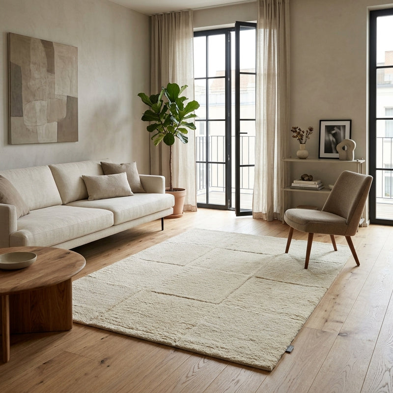 Tapete de lã Modern Merino - Tapete de lã