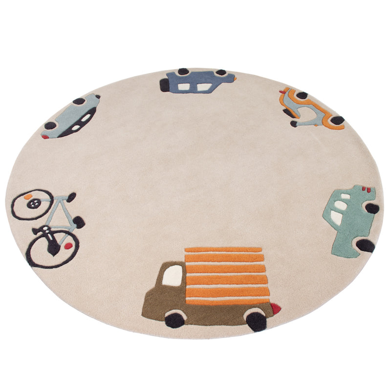 Carros Tapete Infantil Redondo