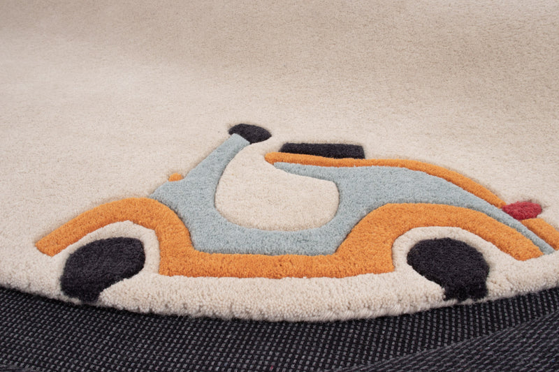 Carros Tapete Infantil Redondo