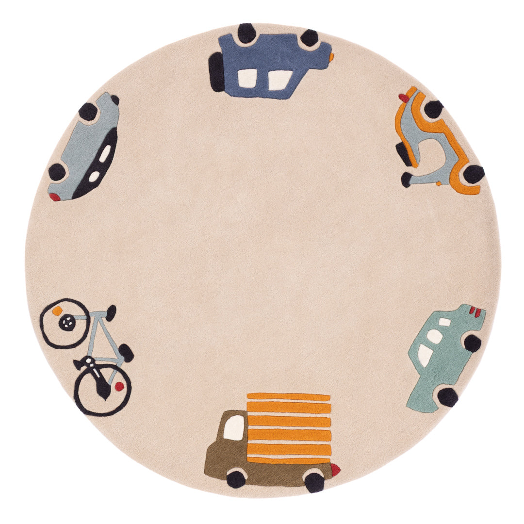 Carros Tapete Infantil Redondo